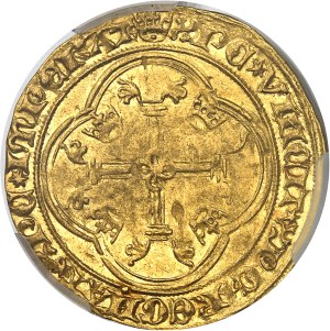 Charles VII (1422-1461). Gold shield with crown 3rd type, or new shield, 3rd issue ND (1447), Tournai.