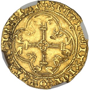 Charles VII (1422-1461). Écu d’or à la couronne 3e type, ou écu neuf, 4e émission ND (1447), Toulouse.
