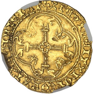 Charles VII (1422-1461). Écu d'or à la couronne 3e type, or new ecu, 4th issue ND (1447), Toulouse.
