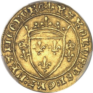 Charles VII (1422-1461). Écu d’or à la couronne 3e type, ou écu neuf, 4e émission ND (1447), Tours.