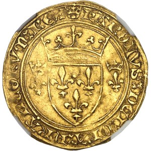 Charles VII (1422-1461). Écu d’or à la couronne 3e type, ou écu neuf, 5e émission ND (1448-1450), Tournai.