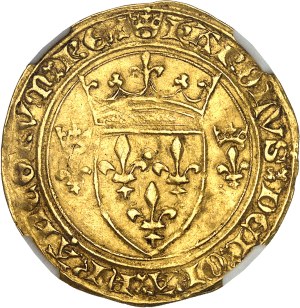 Charles VII (1422-1461). Gold shield with crown 3rd type, or new shield, 5th issue ND (1448-1450), Tournai.