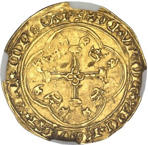 Charles VII (1422-1461). Gold shield with crown 3rd type, or new shield, 5th issue ND (1448-1450), Tournai.