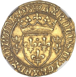 Charles VII (1422-1461). Écu d'or à la couronne 3e type, or new ecu, 6th issue ND (1450-1461), B, Bourges.