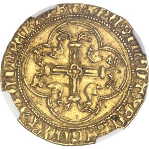 Charles VII (1422-1461). Écu d’or à la couronne 3e type, ou écu neuf, 6e émission ND (1450-1461), B, Bourges.