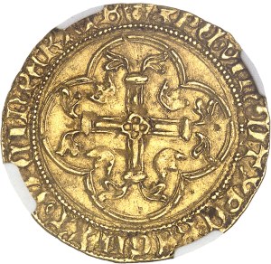 Charles VII (1422-1461). Écu d'or à la couronne 3e type, or new ecu, 6th issue ND (1450-1461), B, Bourges.