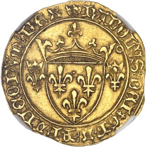 Charles VII (1422-1461). Écu d’or à la couronne 3e type, ou écu neuf, 6e émission ND (1450-1461), Toulouse.