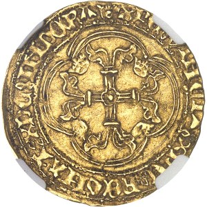 Charles VII (1422-1461). Écu d’or à la couronne 3e type, ou écu neuf, 6e émission ND (1450-1461), Angers.