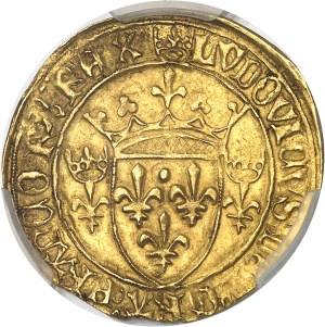 Louis XI (1461-1483). Gold shield with crown, 1st issue ND (1461), Saint-Lô.
