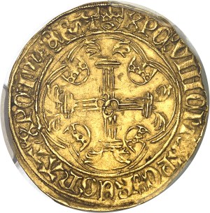 Louis XI (1461-1483). Gold shield with crown, 1st issue ND (1461), Saint-Lô.