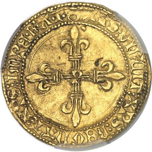 Louis XI (1461-1483). Écu d’or au soleil et à la petit croisette ND (après 1475), P, Perpignan.