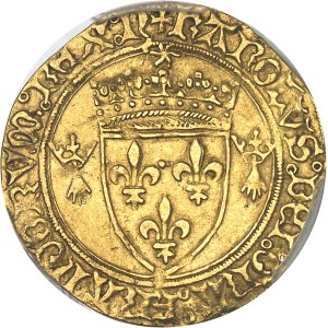Charles VIII (1483-1498). Écu d’or au soleil de Bretagne ND, N, Nantes.