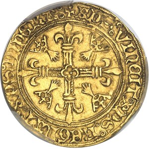 Charles VIII (1483-1498). Écu d’or au soleil de Bretagne ND, N, Nantes.