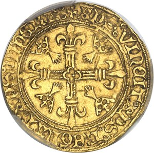 Charles VIII (1483-1498). Écu d’or au soleil de Bretagne ND, N, Nantes.