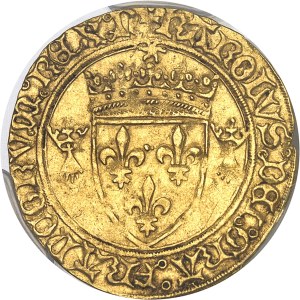 Charles VIII (1483-1498). Écu d’or au soleil de Bretagne ND, N, Nantes.