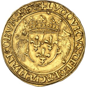Louis XII (1498-1514). Écu d’or au porc-épic ND (1513-1515), Lyon.