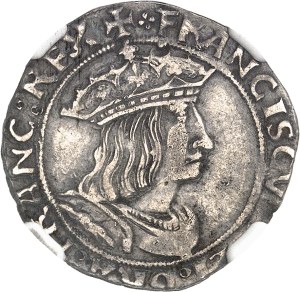 François I (1515-1547). Demi-teston du Dauphiné, 1st type ND (1525-1528), Crémieu.