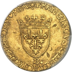 François Ier (1515-1547). Écu d’or au soleil et à la petite croix ND (début 1541), B, Rouen.