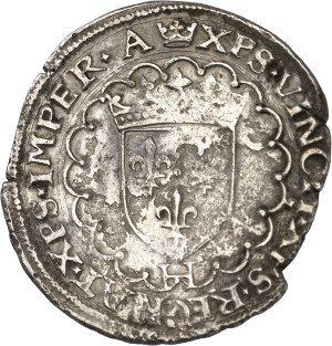 François I (1515-1547). Teston 6th type ND (1540), H, La Rochelle.