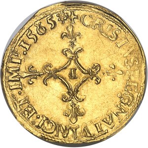 Charles IX (1560-1574). Écu d’or au soleil 1565, I, Limoges.