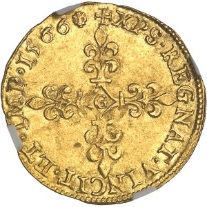 Charles IX (1560-1574). Écu d’or au soleil 1566, G, Poitiers.