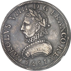 Charles IX (1560-1574). Piéfort quadruple du teston 1573, A, Paris.