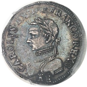 Charles IX (1560-1574). Demi-teston, 2e type 1567, E, Tours.