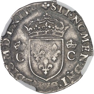 Charles IX (1560-1574). Demi-teston 6e type dit “morveux” 1562, OA, Orléans.