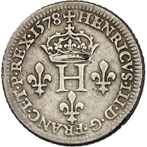 Henri III (1574-1589). Piéfort double du double sol parisis, 2e type 1578, A, Paris.