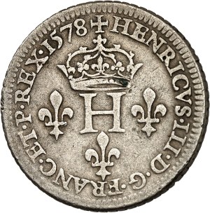Henri III (1574-1589). Piéfort double du double sol parisis, 2nd type 1578, A, Paris.