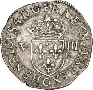 Henri IV (1589-1610). Eighth of a shield, shield facing 1603/158, G, Poitiers.