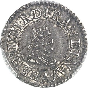 Henri IV (1589-1610). Essai du denier tournois, Frappe spéciale (SP) 1609, A, Paris.