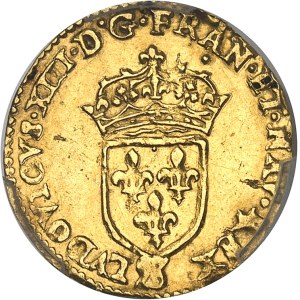 Louis XIII (1610-1643). Demi-écu d’or au soleil, 1er type 1612, A, Paris.