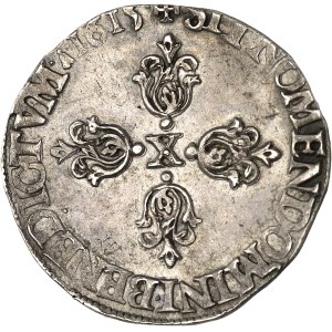 Louis XIII (1610-1643). Demi-franc, 7e type 1615, X, Amiens.