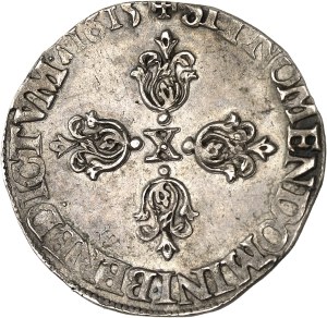Louis XIII (1610-1643). Half-white, 7th type 1615, X, Amiens.