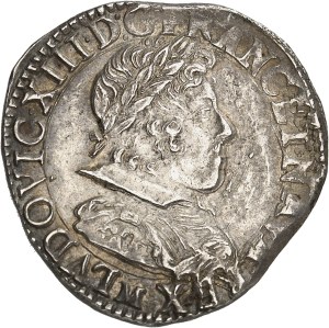 Louis XIII (1610-1643). Half-white, 10th type 1629, M, Toulouse.