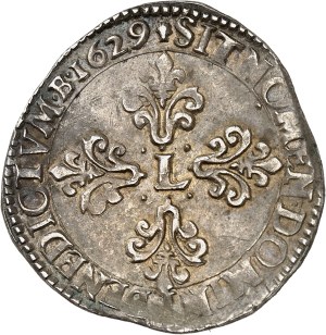 Louis XIII (1610-1643). Half-white, 10th type 1629, M, Toulouse.