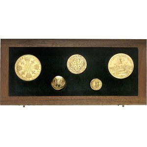 Louis XIII (1610-1643). Coffret des cinq “plus belles et rares monnaies de tous les temps” (reproductions), série #364 ND (c.1972), Monnaie de Paris pour NI (Numismatique Internationale).