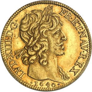 Louis XIII (1610-1643). Double louis d’or à la mèche courte 1640, A, Paris.