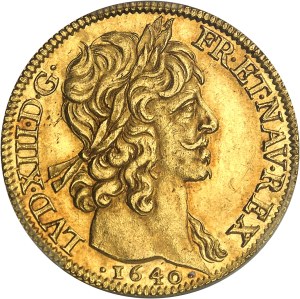 Louis XIII (1610-1643). Double louis d’or à la mèche courte 1640, A, Paris.
