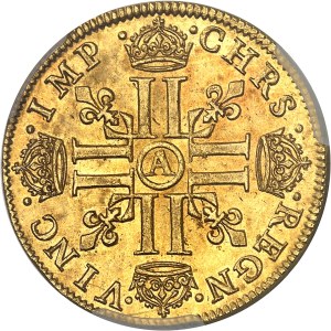 Louis XIII (1610-1643). Double louis d’or à la mèche courte 1640, A, Paris.
