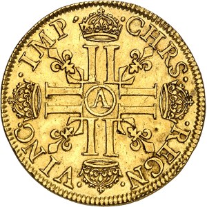Louis XIII (1610-1643). Double louis d’or à la mèche courte 1640, A, Paris.