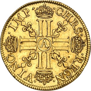 Louis XIII (1610-1643). Double louis d’or à la mèche courte 1640, A, Paris.