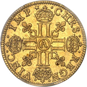 Louis XIII (1610-1643). Louis d’or à la mèche longue et étoile 1641, A, Paris.