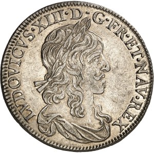 Louis XIII (1610-1643). Demi-écu, 2e type 1642, A, Paris (rose entre deux points).