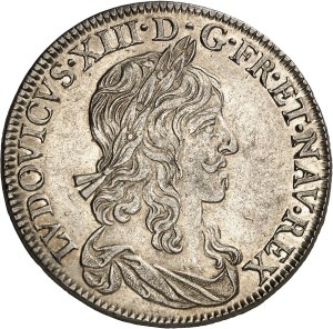 Louis XIII (1610-1643). Half-Ecu, 2nd type 1642, A, Paris (rose between two dots).