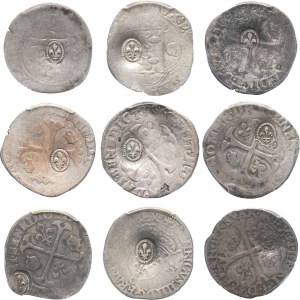 Louis XIII (1610-1643). Collection of 41 coins of fifteen deniers, produced by countermarking on dozens or foreign specie, according to the edict of June 1640 ND (1640).
