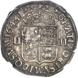 Louis XIV (1643-1715). Quart d’écu de Béarn 1644, Morlaàs.