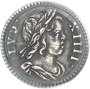 Louis XIV (1643-1715). Quarante-huitième d’écu au buste drapé, Frappe spéciale (SP) 1644, A, Paris.