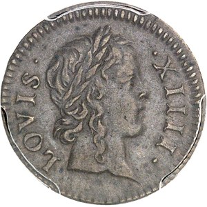 Louis XIV (1643-1715). Denier tournois 1648, A, Paris.